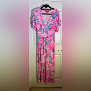 Lilly Pulitzer Jessi Midi Dress Pinking Positive